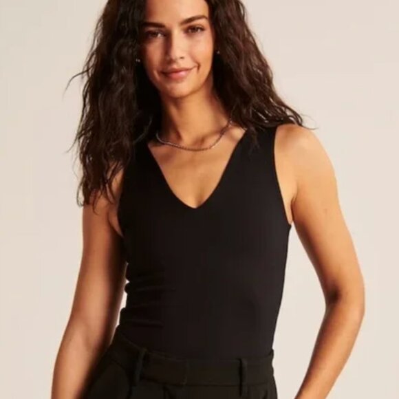 Abercrombie & Fitch Tops - Abercrombie & Fitch Soft a&f Black Bodysuit Size Large (L)